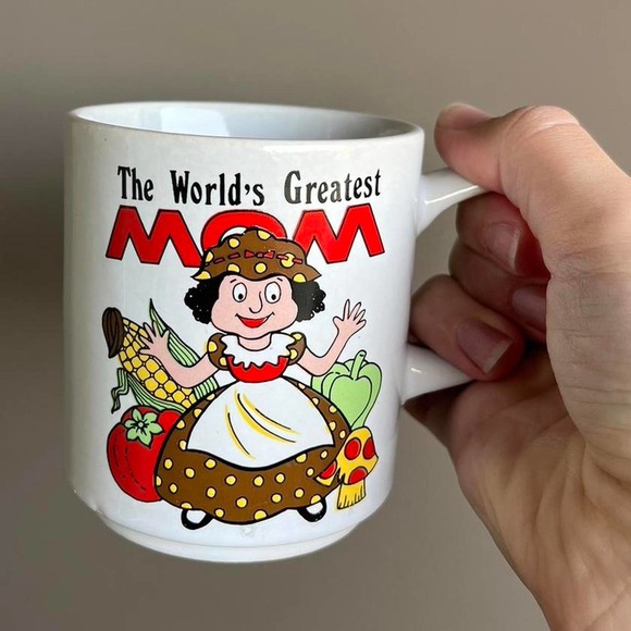 VTG THE WORLD'S GREATEST MOM COTTAGECORE COFFEE MUG - Picture 2 of 4